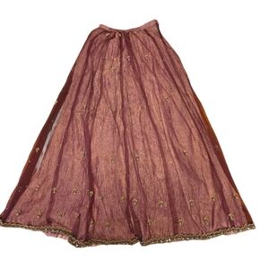 Elegant Purple Lehenga with Gold Accents